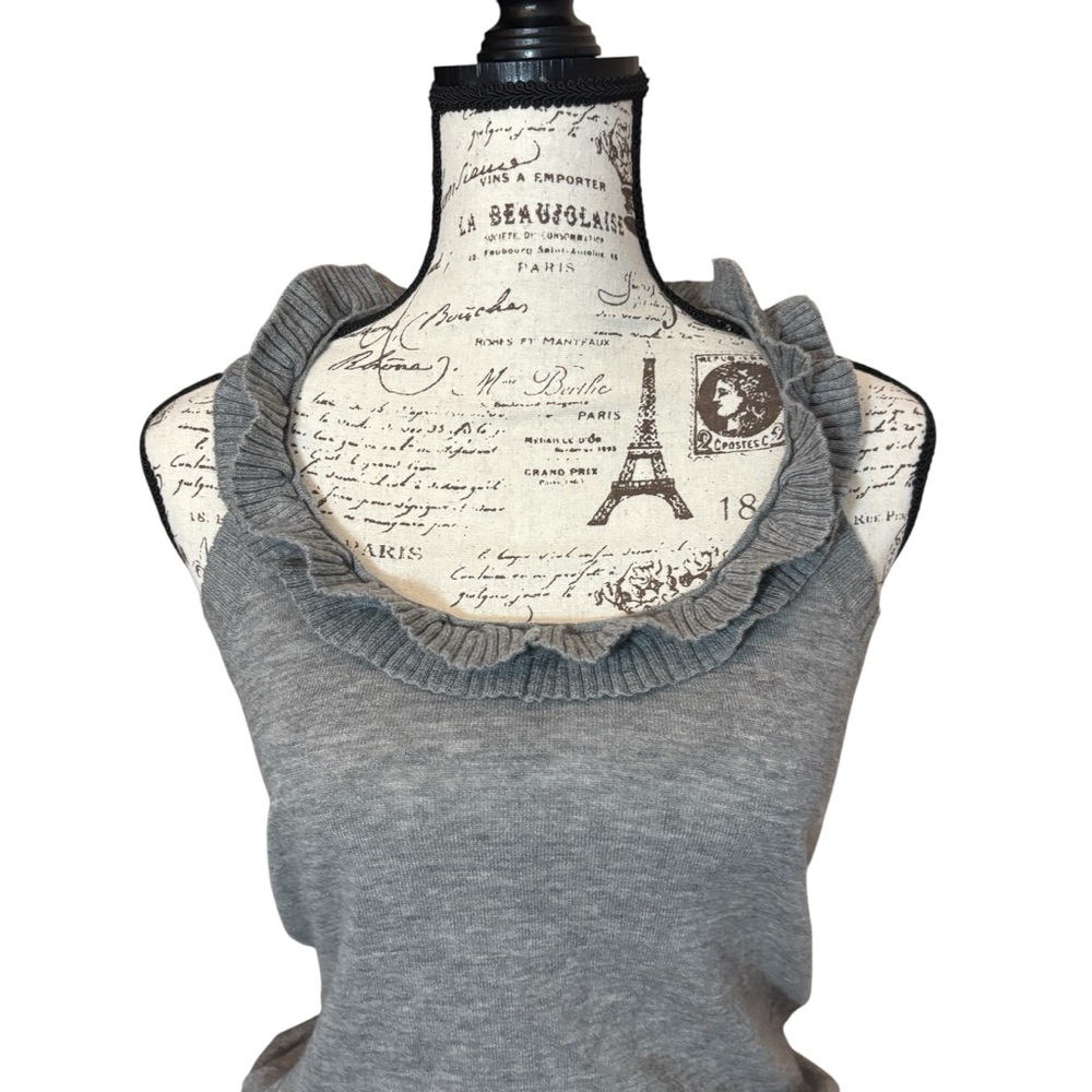 Banana Republic Gray Ruffled Halter Neck Sweater - Picture 4 of 11